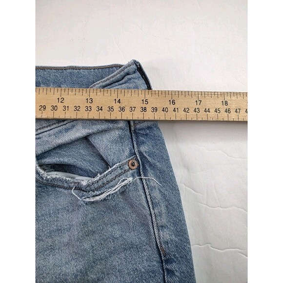 American Eagle Jeans Women's 8 90s Kick Medium Wash Blue Stretch Denim - Picture 5 of 7